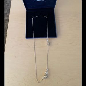 Christmas gift:Swarovski long silver necklace